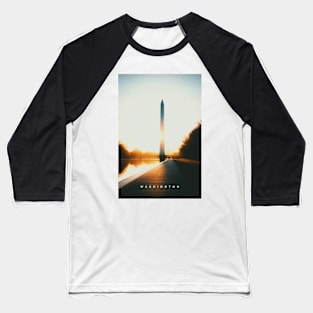 Washington | Retro Cityscapes Baseball T-Shirt